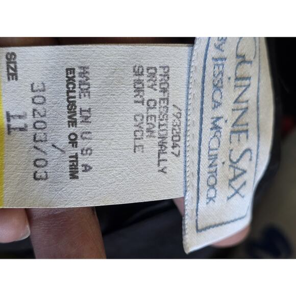 Gunne Sax Jessica Mcclintock dress size 11 black velvet sequins vintage, Glamour - Picture 7 of 8